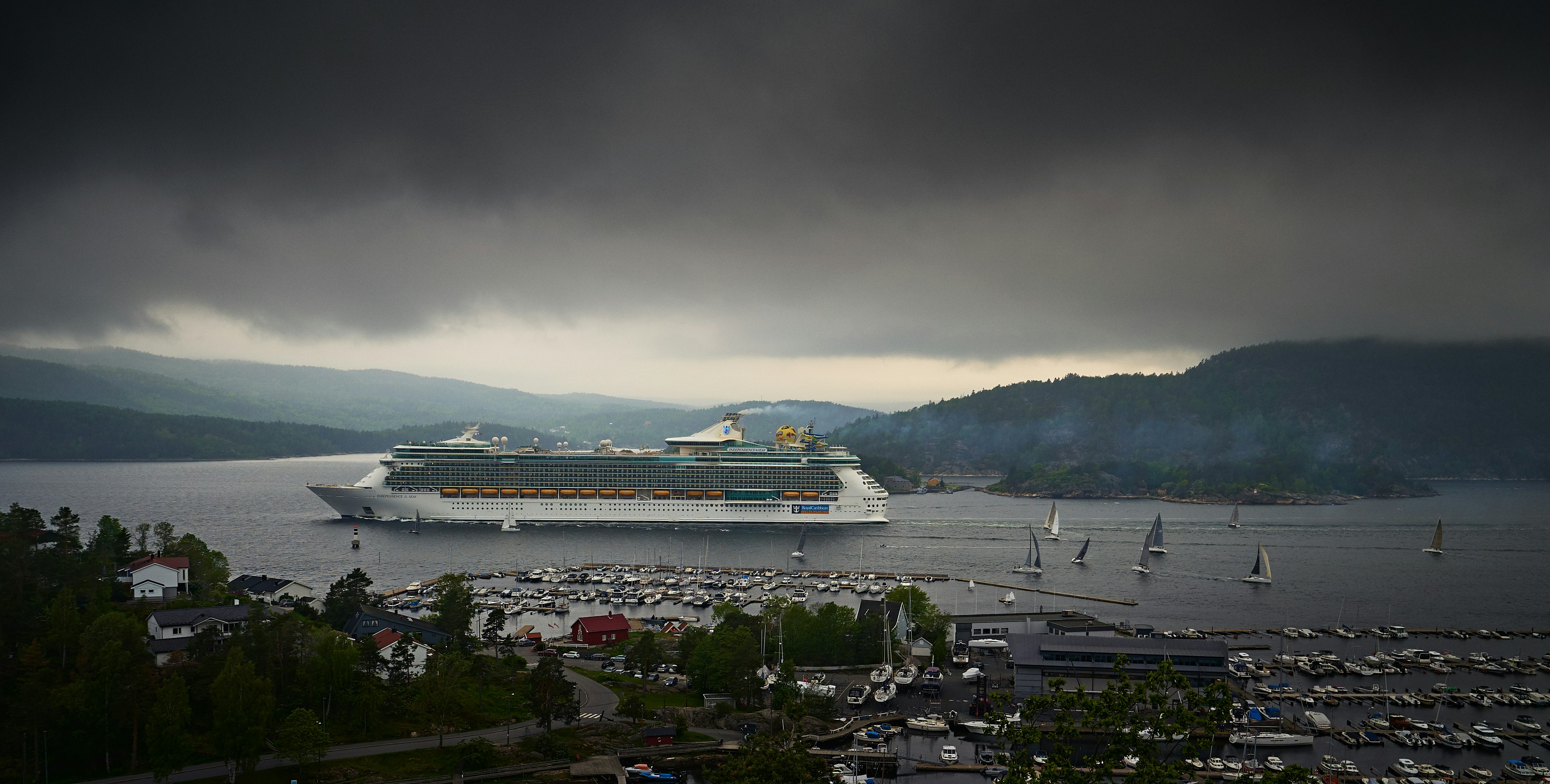 white cruise ship on body of water